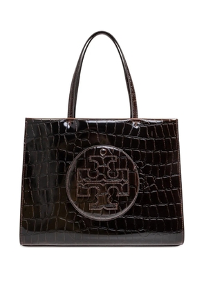 Tory Burch croc-embossed logo-detail tote bag - Brown