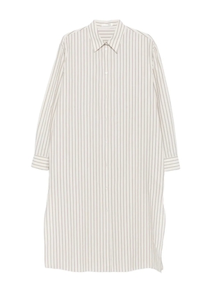The Row Chihiro striped shirt dress - Neutrals