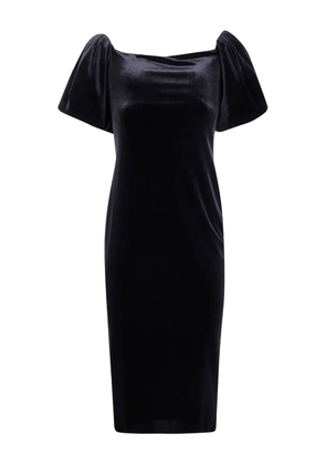Lauren Ralph Lauren puff-sleeve midi dress - Black