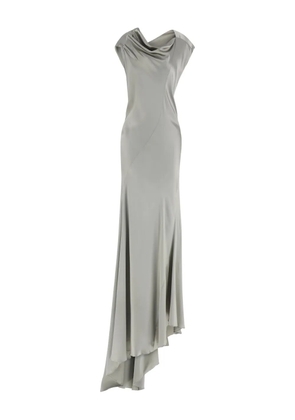 Alberta Ferretti cowl-neck asymmetrical dress - Grey