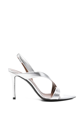 Giuseppe Zanotti Intrigo crossover-strap heeled sandals - Silver