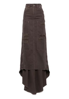 Vaquera distressed skirt - Brown