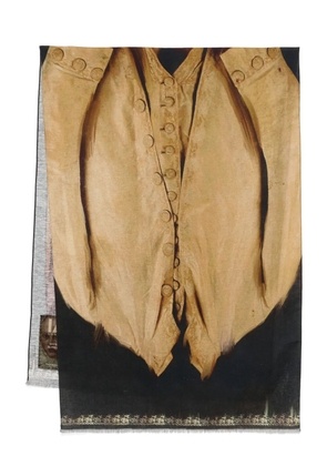 IA LONDON graphic-print scarf - Brown