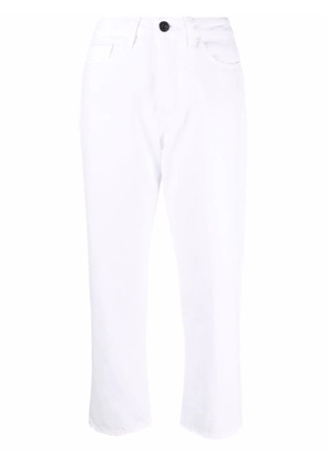 3x1 high-rise cropped jeans - White