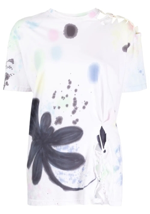 Collina Strada Nash hand-painted cut-out T-shirt - White