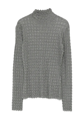 Emporio Armani high-neck textured sweater - Grey