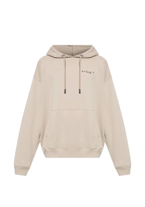 Off-White logo-print hoodie - Neutrals