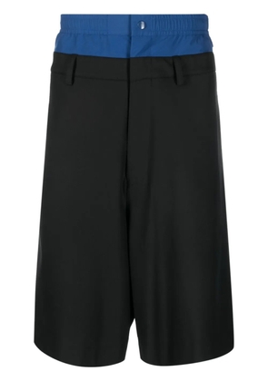 AMBUSH layered-design knee-length shorts - Black