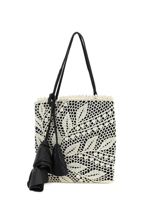 Magda Butrym Julia contrasting-crochet tote bag - White