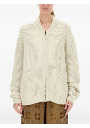 Uma Wang zip-up pocket cardigan - Neutrals