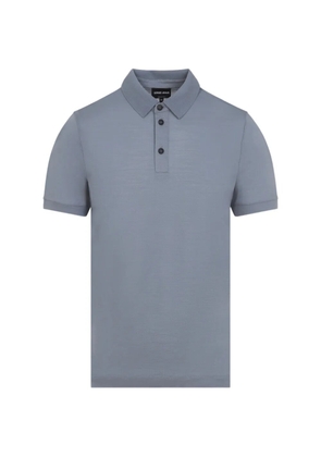 Giorgio Armani wool polo shirt - Blue
