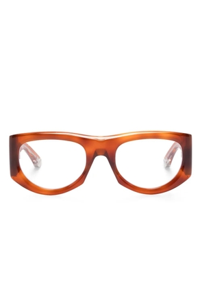 Gucci Eyewear rectangle-frame glasses - Brown