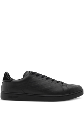 Burberry embossed-check leather sneakers - Black
