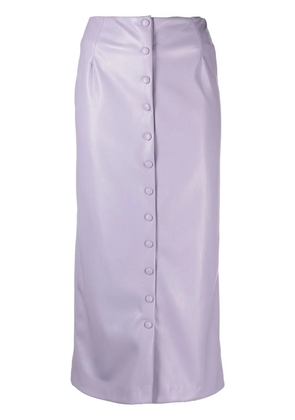 Erika Cavallini faux-leather pencil skirt - Purple