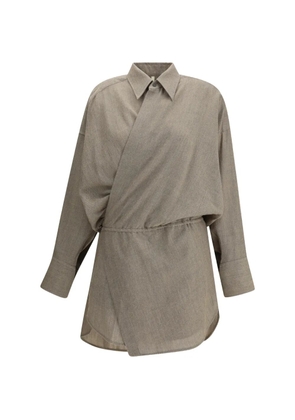 Petar Petrov wrap shirt mini dress - Grey