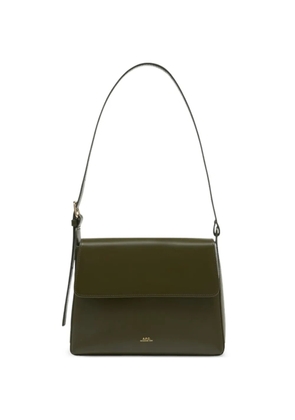 A.P.C. Virginie Flap leather shoulder bag - Green