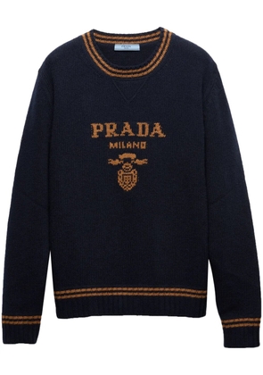 Prada crew-neck cashmere jumper - Blue