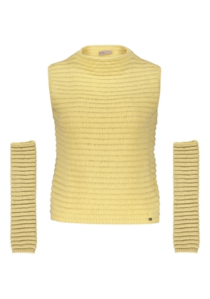 Herno logo-patch vest - Yellow