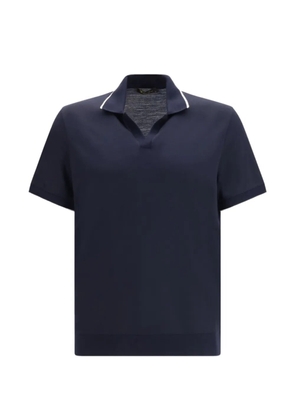 Loro Piana Waitaki polo-collar T-shirt - Blue