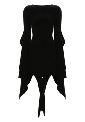 Mugler asymmetric mini dress - Black