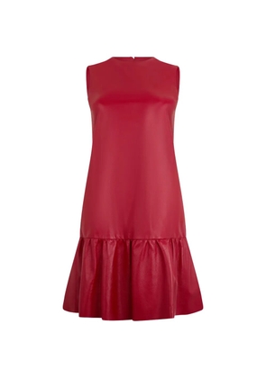 Valentino Garavani bow-detail ruffled-hem mini dress - Red