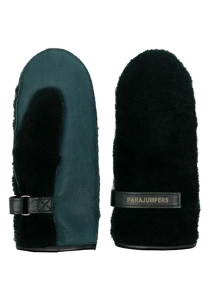 Parajumpers logo-print sheepskin gloves - Green