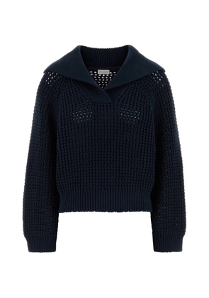 Brunello Cucinelli open-stitch sweater - Blue