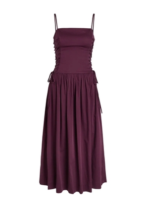 DAMSON MADDER ruched lace-up dress - Purple