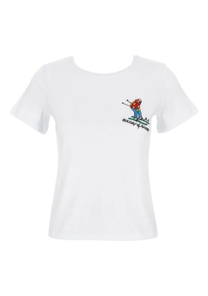 alessandro enriquez embroidered crew-neck T-shirt - White