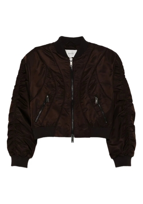 Gestuz cropped zip bomber jacket - Brown