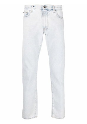 Off-White Diag-stripe print slim fit jeans - Blue