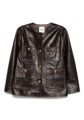 SANDRO leather jacket - Brown