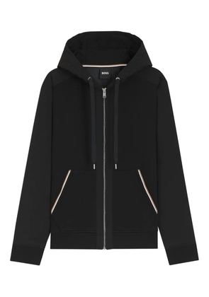 BOSS hooded zip-up hoodie - Black