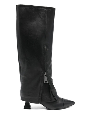 ALCHIMIA 60mm zip pointed boots - Black