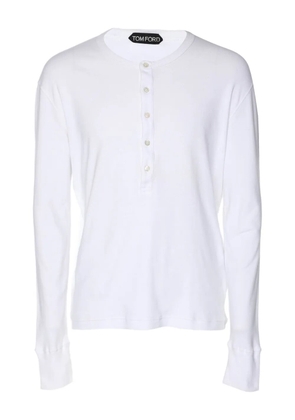 Tom Ford Vintage Henley buttoned T-shirt - White