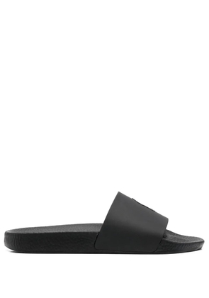 Polo Ralph Lauren logo-print slip-on sandals - Black