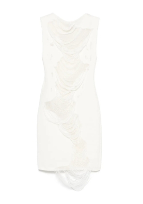 MM6 Maison Margiela distressed mini dress - White