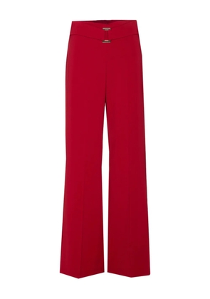 Patrizia Pepe belted side-zip trousers - Red