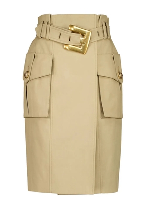 Balmain belted skirt - Neutrals