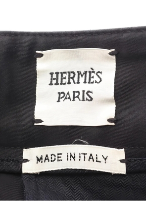 Hermès Pre-Owned 2010s cotton wide trousers - Black