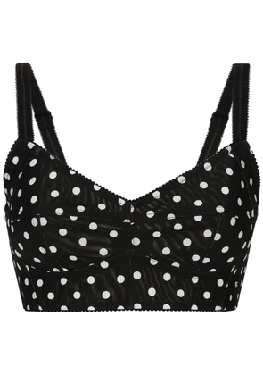 Dolce & Gabbana polka-dot corset top - Black