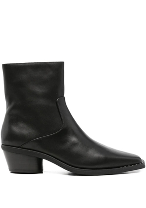 Ash Hasley leather ankle boots - Black