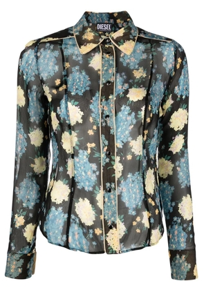 Diesel floral-print shirt - Black