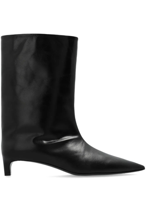 Jil Sander pointed-toe leather boots - Black
