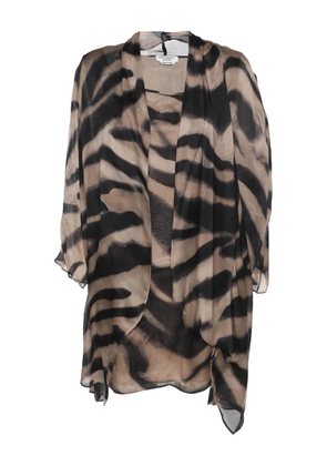 adidas by 424 zebra-print silk cardigan - Neutrals
