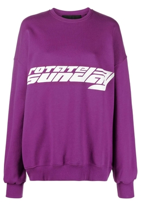 ROTATE BIRGER CHRISTENSEN logo-print crew-neck jumper - Purple