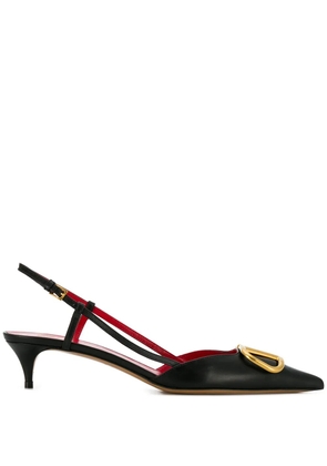 Valentino Garavani 40mm VLogo Signature slingback pumps - Black