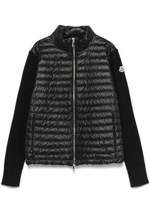 Moncler knitted-sleeve padded jacket - Black