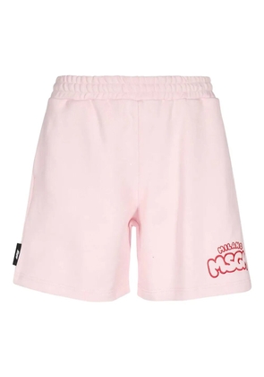 MSGM logo-embroidered elasticated-waistband shorts - Pink