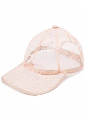 RED Valentino Point D'esprit mesh baseball cap - Pink